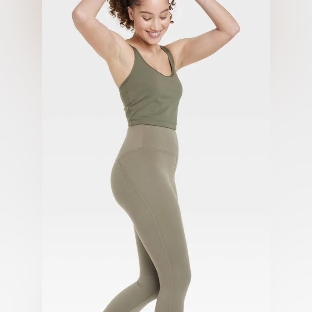NWOT New All In Motion Ultra High Rise Flex Leggings Moss Green Medium M